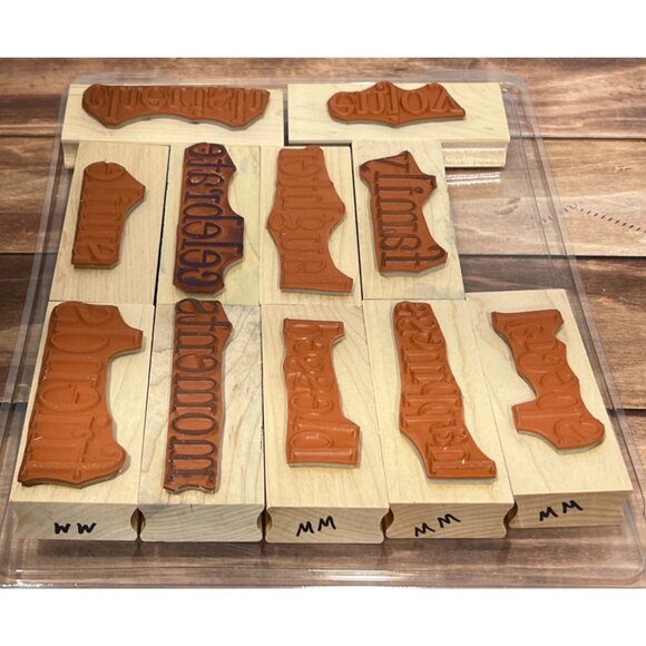 SET OF 12 HERO ARTS MEDIUM / LARGE SENTIMENT STAMPS EXCELLENT SHAPE - Picture 4 of 5